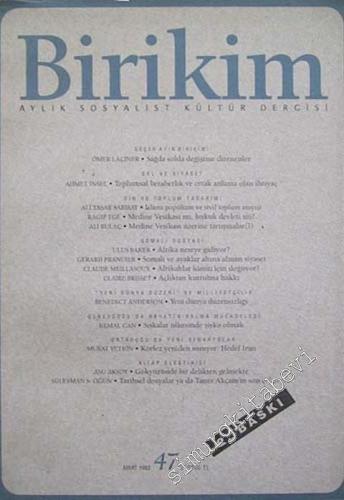 Birikim Aylık Sosyalist Kültür Dergisi - Sayı: 47, Mart 1993