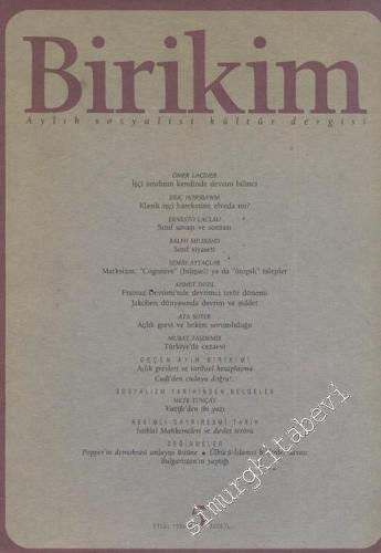Birikim Aylık Sosyalist Kültür Dergisi - Sayı: 5, Eylül 1989
