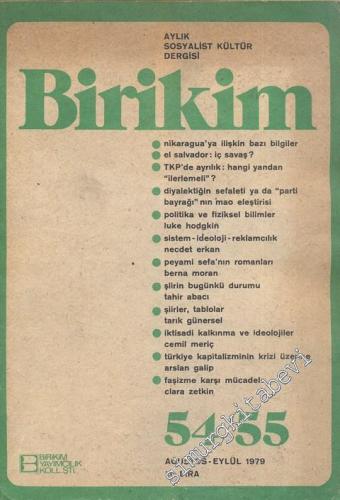 Birikim Aylık Sosyalist Kültür Dergisi - Sayı: 54 - 55, Ağustos - Eylül 1979