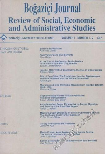 Boğaziçi Journal: Review of Social, Economic and Administrative Studies - Volume: 11 Number: 1 - 2; 1997       1997