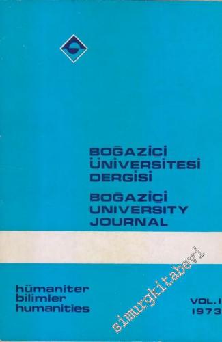 Boğaziçi Üniversitesi Dergisi: Hümaniter Bilimler = Boğaziçi Universit