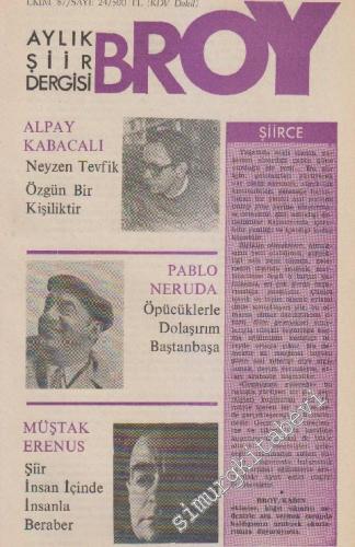 Broy Aylık Şiir Dergisi - Sayı: 24      Ekim