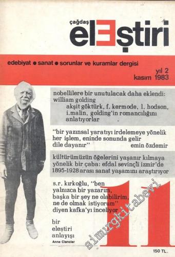 Çağdaş Eleştiri: Aylık Edebiyat Dergisi  - Sayı: 11    Yıl: 2  Kasım