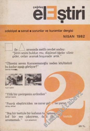 Çağdaş Eleştiri: Aylık Edebiyat Dergisi - Sayı: 2 Yıl: 1 Nisan