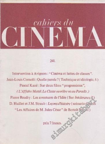 Cahiers Du Cinema - Sayı: 241 Septembre - Octobre