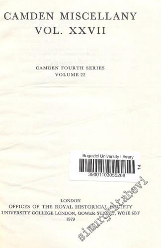 Camden Miscellany Vol. 27