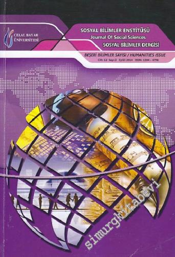 Celal Bayar Üniversitesi Sosyal Bilimler Enstitüsü - Journal Of Social Sciences - Sosyal Bilimler Dergisi - Sayı: 3  12    Eylül