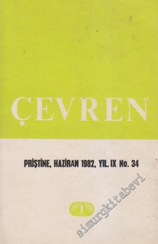 Çevren - Toplum, Bilim, Yazın ve Sanat Dergisi - Sayı: 34    Yıl: 9  Haziran