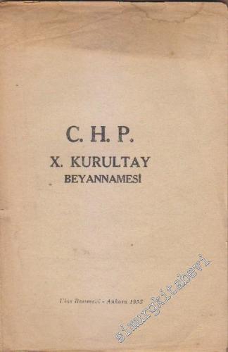 CHP 10. Kurultay Beyannamesi -        1953