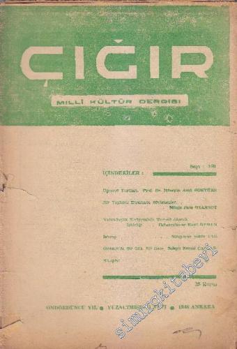 Çığır Milli Kültür Dergisi - Sayı: 160  14  11  Mart