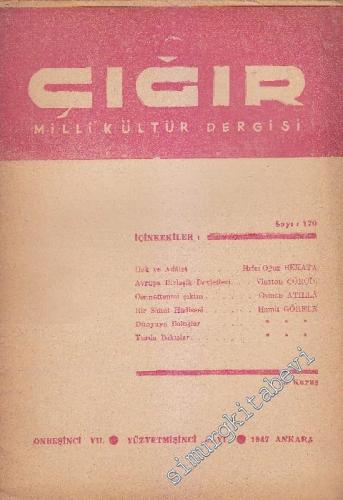 Çığır Milli Kültür Dergisi - Sayı: 170    15  Ocak