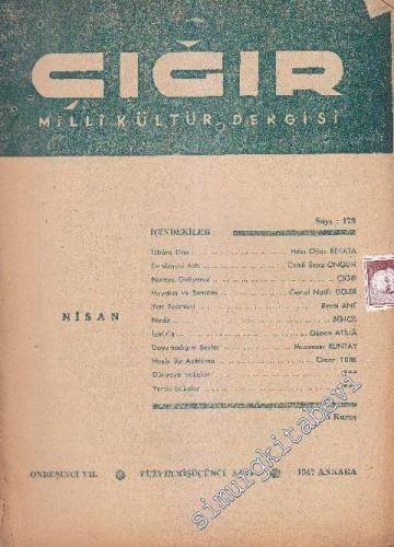 Çığır Milli Kültür Dergisi - Sayı: 173    15  Nisan