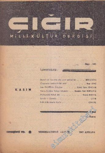 Çığır Milli Kültür Dergisi - Sayı: 180 15 Kasım