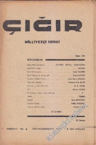 Çığır Milliyetçi Dergi - Sayı: 138  14  12  Mayıs