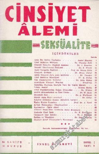 Cinsiyet Âlemi - Seksüalite ( 4 Sayı ) - Ağustos - Kasım 1949, Sene: 1
