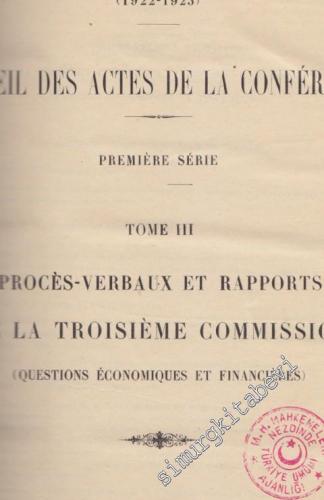 Conference de Lausanne, sur les Affaires du Proche-Orient (1922-1923).