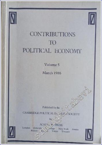 Contributions To Political Economy - Volume: 5 March