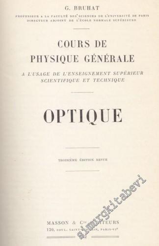 Course de Phsique Generale: Optique -