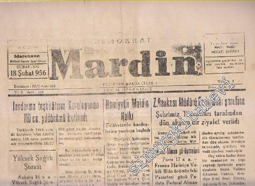 Demokrat Mardin Günlük Siyasi Gazete - Sayı: 439 Yıl: 2 Şubat