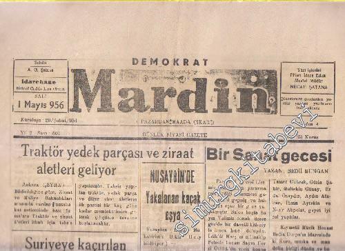 Demokrat Mardin Günlük Siyasi Gazete - Sayı: 461 Yıl: 2 Şubat