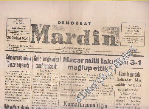 Demokrat Mardin Günlük Siyasi Gazete - Sayı: 501 Yıl: 2 Şubat