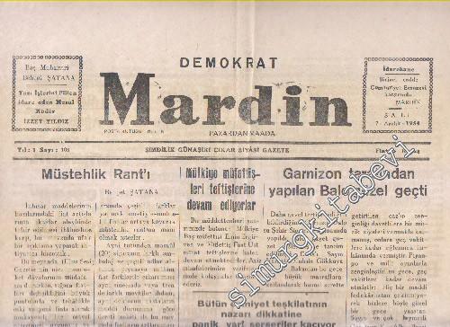 Demokrat Mardin - Sayı: 108 Yıl: 1 Aralık