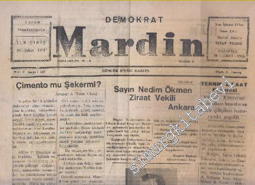 Demokrat Mardin - Sayı: 145 Yıl: 2 Şubat
