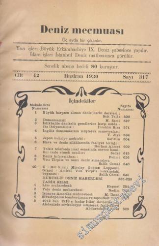 Deniz Mecmuası   - Sayı 317  42    Haziran 1930