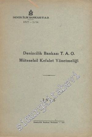 Denizcilik Bankası TAO Müteselsil Kefalet Yönetmeliği -