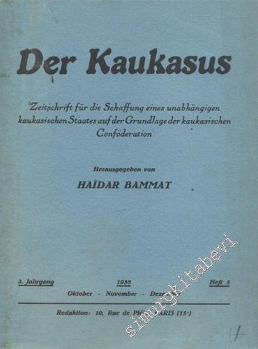 Der Kaukasus - 2. Jahrgang, October - November - Dezember, Heft 5