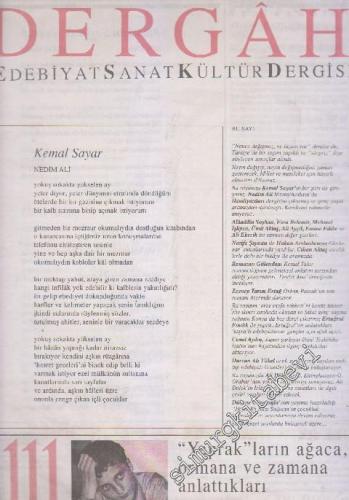 Dergah Aylık Edebiyat Sanat Kültür Dergisi - Sayı: 111 X Mayıs