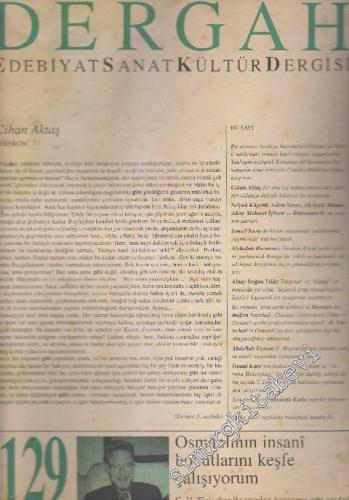 Dergah Aylık Edebiyat Sanat Kültür Dergisi - Sayı: 129  XI    Kasım