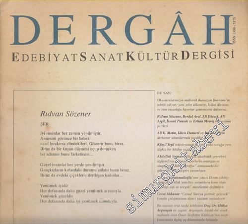 Dergâh: Aylık Edebiyat Sanat Kültür Dergisi - Sayı: 131, Ocak 2001, Cilt: 12