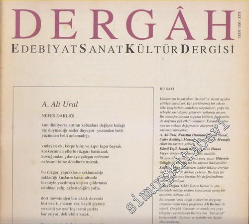 Dergâh: Aylık Edebiyat Sanat Kültür Dergisi - Sayı: 137  12    Temmuz  2001