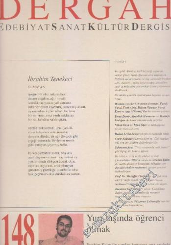 Dergah Aylık Edebiyat Sanat Kültür Dergisi - Sayı: 148  XIII    Haziran
