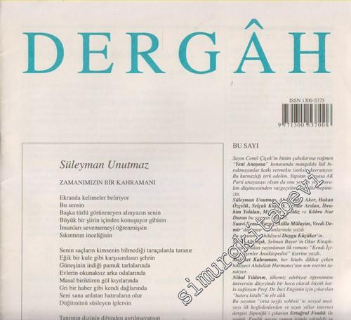Dergâh: Aylık Edebiyat Sanat Kültür Dergisi - Sayı: 265, Mart 2012, Cilt: 23