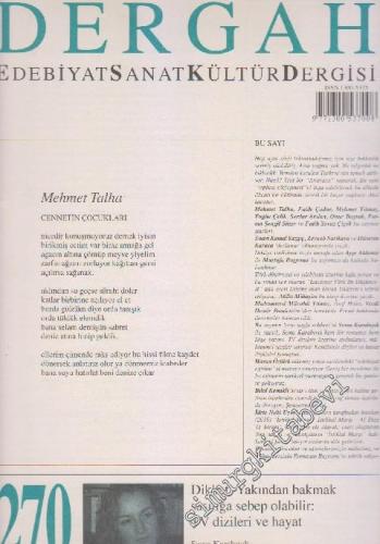 Dergah Aylık Edebiyat Sanat Kültür Dergisi - Sayı: 270 XXIII Ağustos