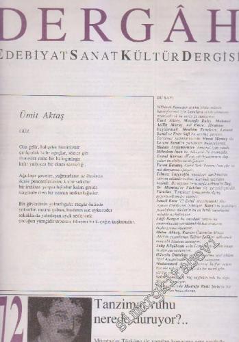 Dergah Aylık Edebiyat Sanat Kültür Dergisi - Sayı: 72  Cilt: 6    Şubat