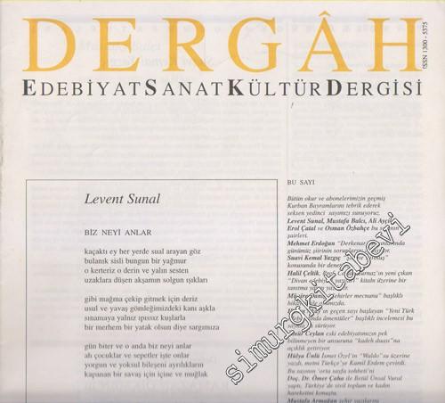 Dergâh: Aylık Edebiyat Sanat Kültür Dergisi - Sayı: 87   Cilt: 8    Mayıs