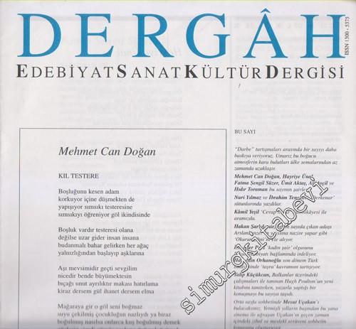 Dergâh: Aylık Edebiyat Sanat Kültür Dergisi - Sayı: 98, Nisan 1998, Cilt: 9