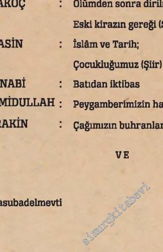 Dil ve Edebiyat Dergisi - Sezai Karakoç Özel Sayısı - Sayı: 102      Haziran