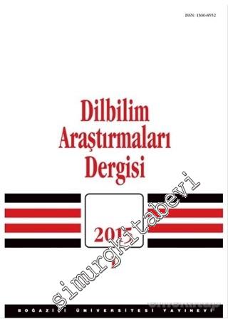 Dilbilim Araştırmaları Dergisi 2015 / 1 -