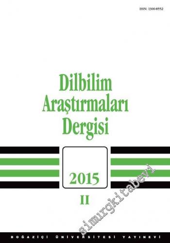Dilbilim Araştırmaları Dergisi 2015 / 2 -