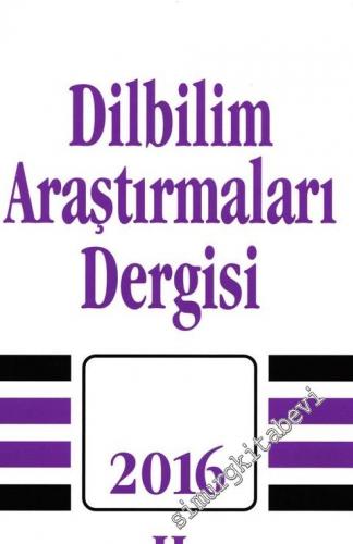 Dilbilim Araştırmaları Dergisi 2016 / 2 -