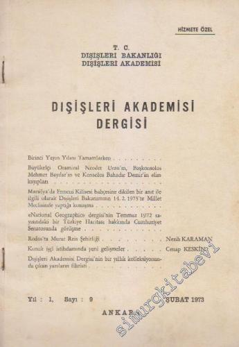 Dışişleri Akademisi Dergisi - Sayı: 9    1  Şubat