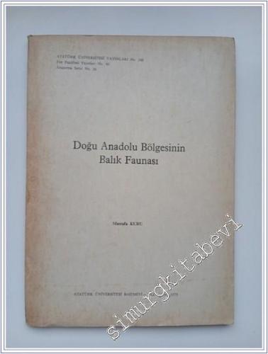 Doğu Anadolu Bölgesinin Balık Faunası -        1975