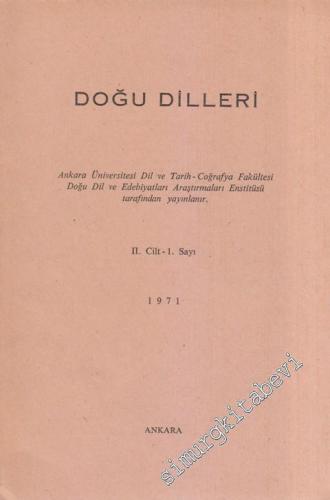 Doğu Dilleri Dergisi - Farsça Arapça Urduca Hindoloji ve Sinoloji Araştırmaları - Sayı: 1  Cilt 2     1971