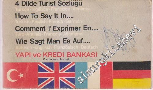 Dört Dilde Turist Sözlüğü -