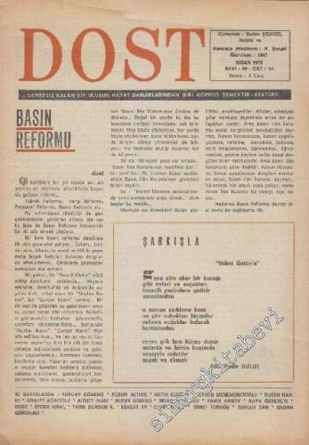 Dost Fikir ve Sanat Dergisi - Sayı: 90  24    Nisan 1972