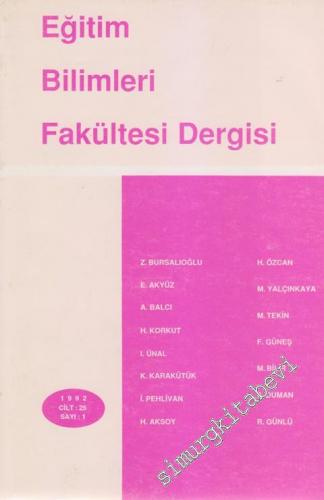 EBF - Ankara Üniversitesi Eğitim Bilimleri Fakültesi Dergisi - 1 25
